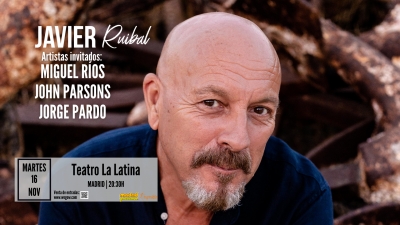 Javier Ruibal desembarca con su arte en el Teatro La Latina de Madrid, con Miguel Ríos, John Parsons y Jorge Pardo como invitados especiales